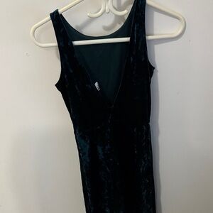 H&M Deep Blue Velvet Backless Dress